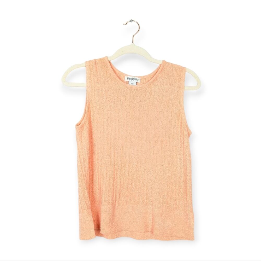Hampshire Studio Orange Knit Petite Tank Top Size MP